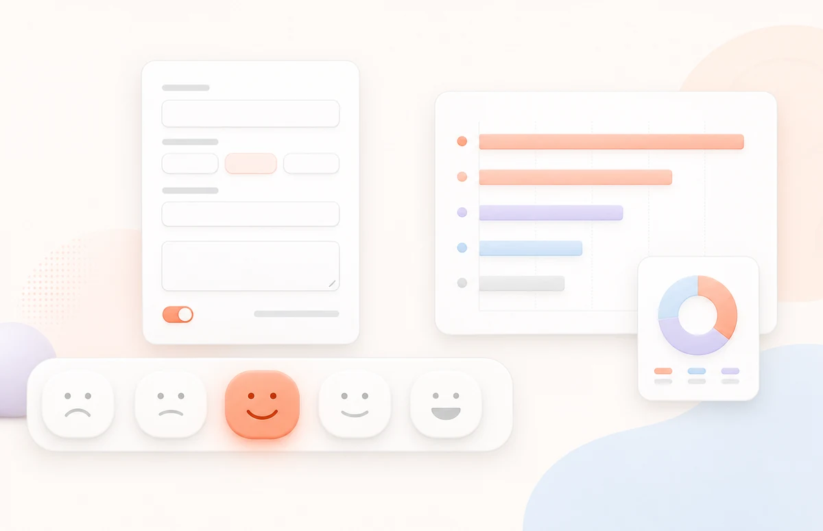 Spacebrain Form Builder screen for collecting customer feedback through a survey.